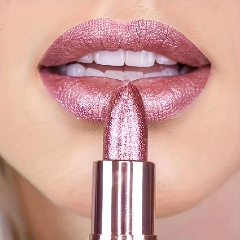 Starry Sky Velvet Lipstick — Glossy Rose Smoke Finish Waterproof Long - Lasting Lip Color - Mzunye