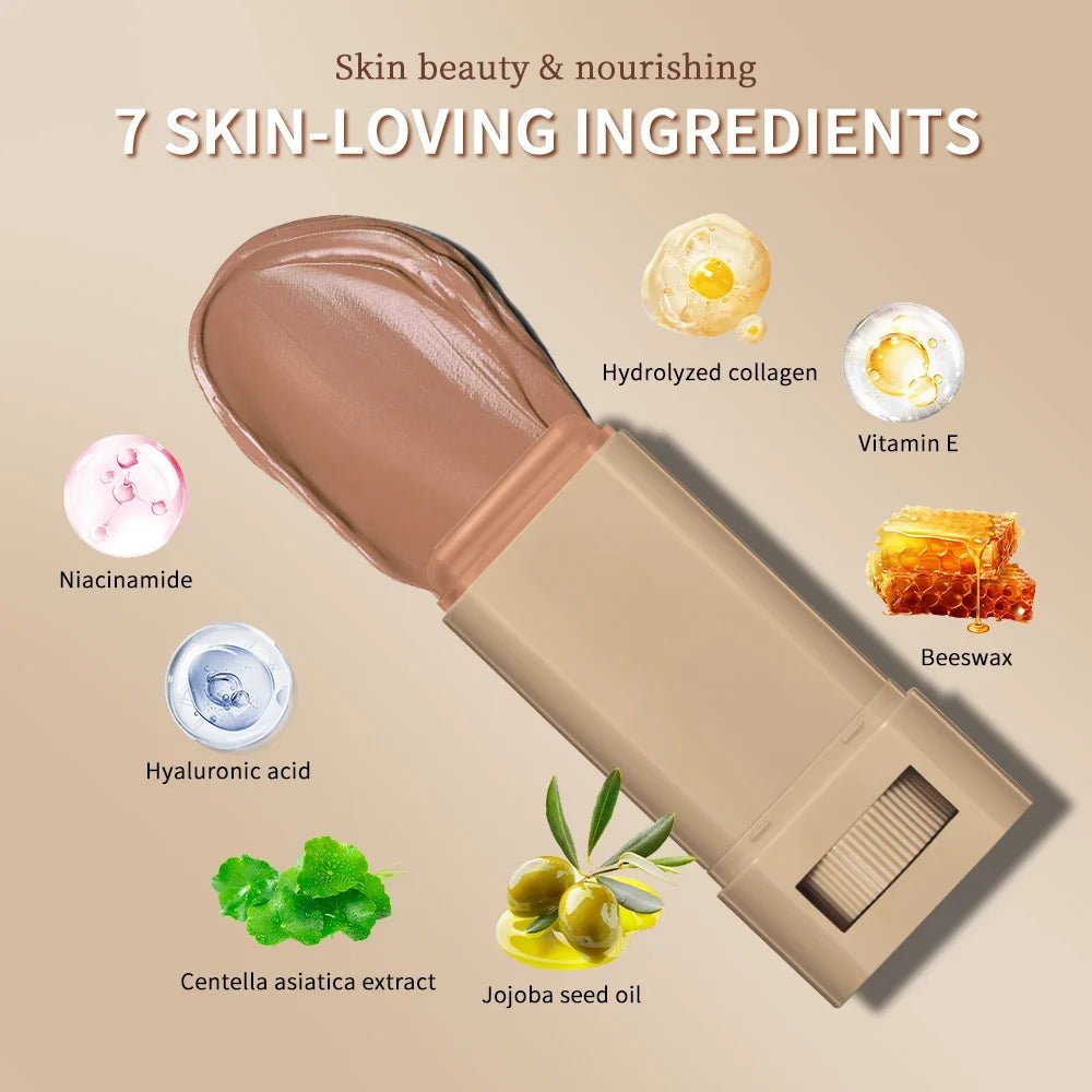 Tinted Skin Balm Stick — Nourishing Coverage + Contour, Waterproof - Mzunye