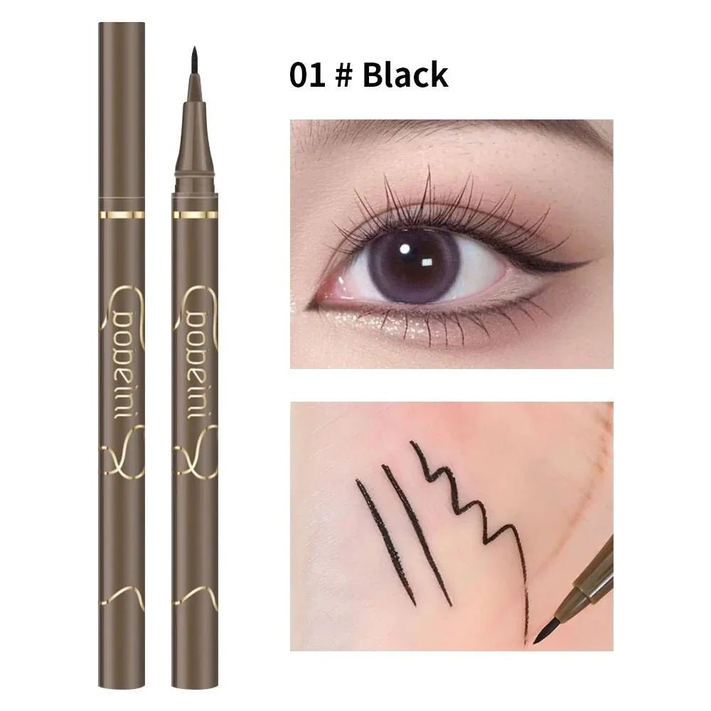 Ultra - Fine Matte Liquid Eyeliner — Waterproof, Quick - Dry, Black Brown & Silkworm Shades - Mzunye