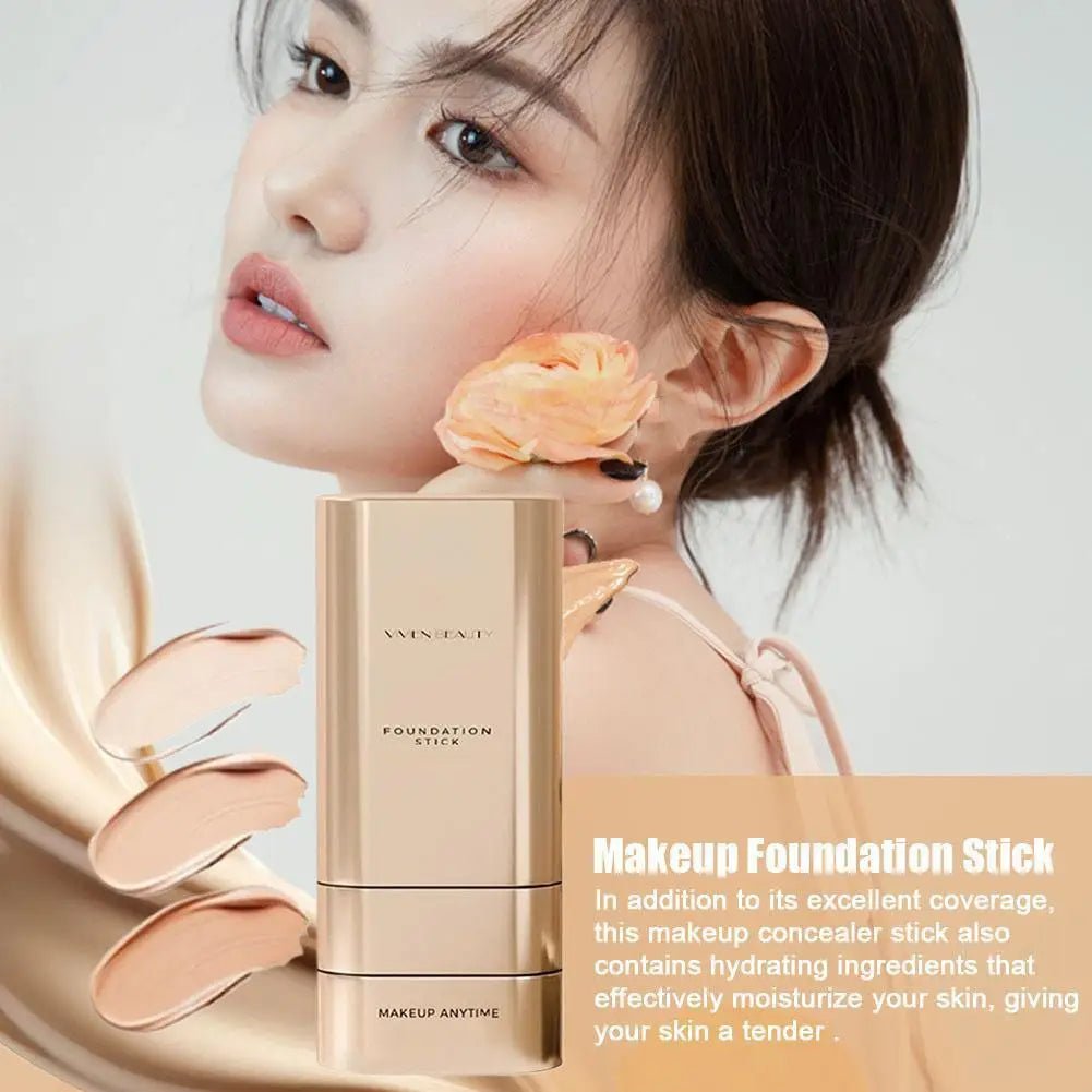 Velvet Foundation Stick with Built - In Brush — Full Coverage, Dark Circle Corrector - Mzunye