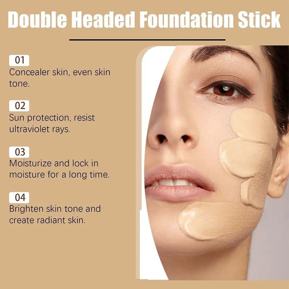 Velvet Foundation Stick with Built - In Brush — Full Coverage, Dark Circle Corrector - Mzunye