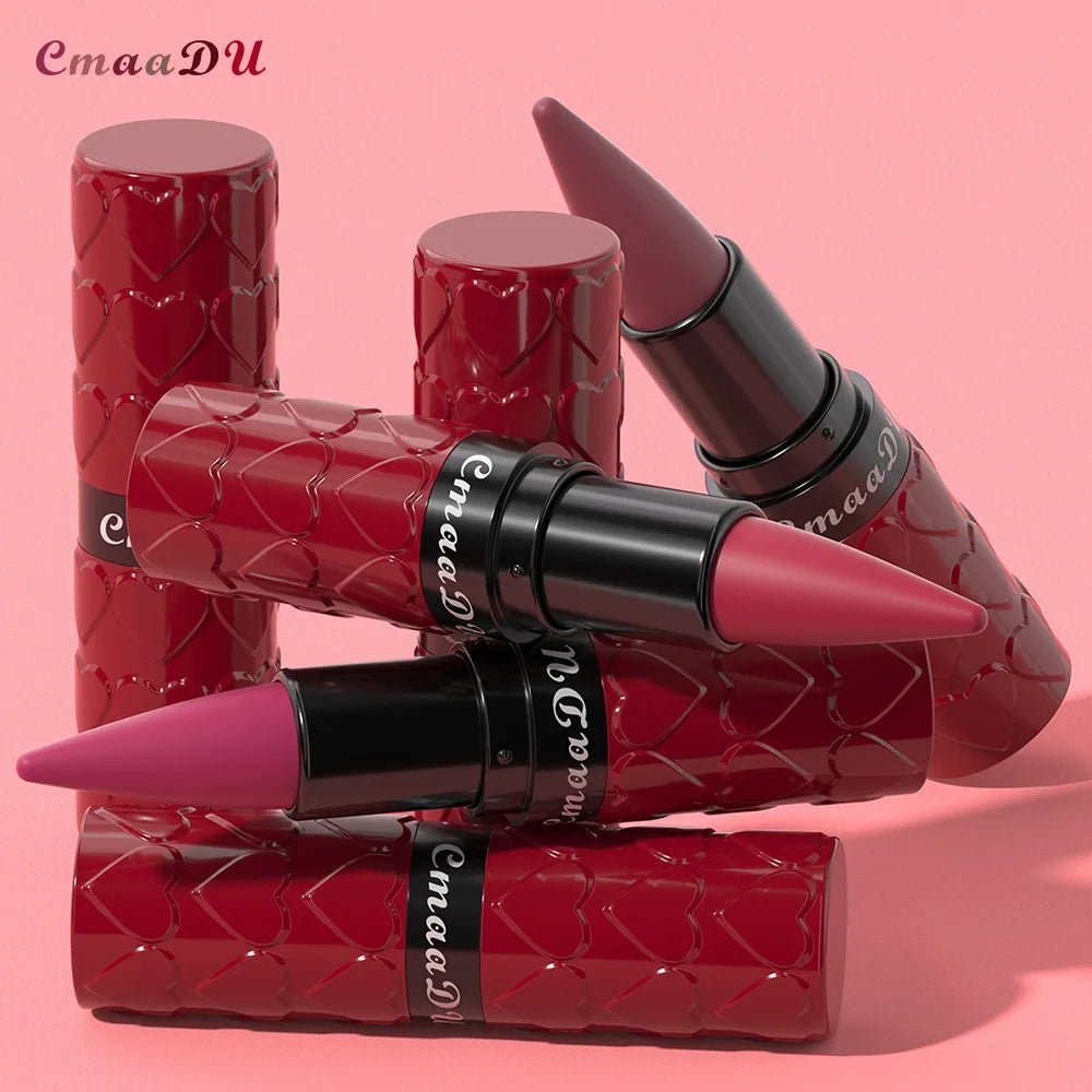 Velvet Matte Lipstick Pencil — Waterproof Long - Lasting Beige Red Brown Non - Sticky Lip Liner Gloss - Mzunye