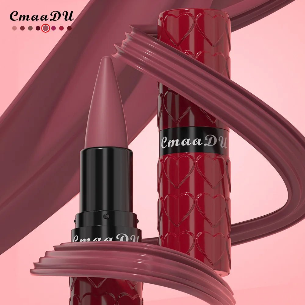 Velvet Matte Lipstick Pencil — Waterproof Long - Lasting Beige Red Brown Non - Sticky Lip Liner Gloss - Mzunye