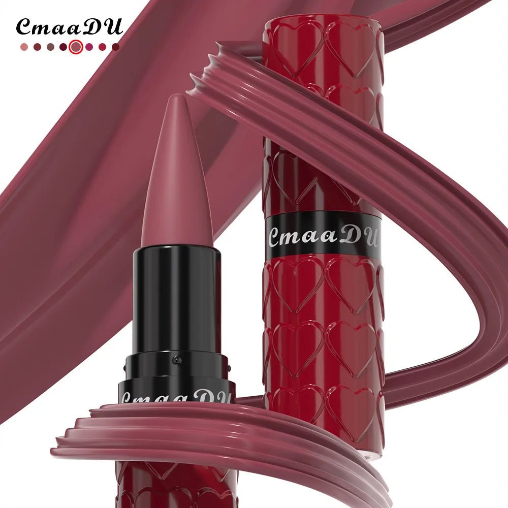 Velvet Matte Lipstick Pencil — Waterproof Long - Lasting Beige Red Brown Non - Sticky Lip Liner Gloss - Mzunye