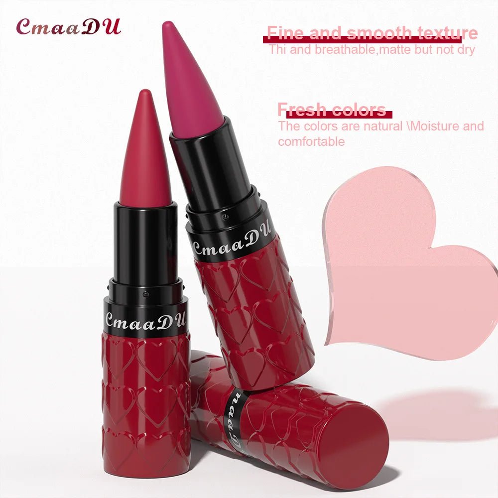Velvet Matte Lipstick Pencil — Waterproof Long - Lasting Beige Red Brown Non - Sticky Lip Liner Gloss - Mzunye