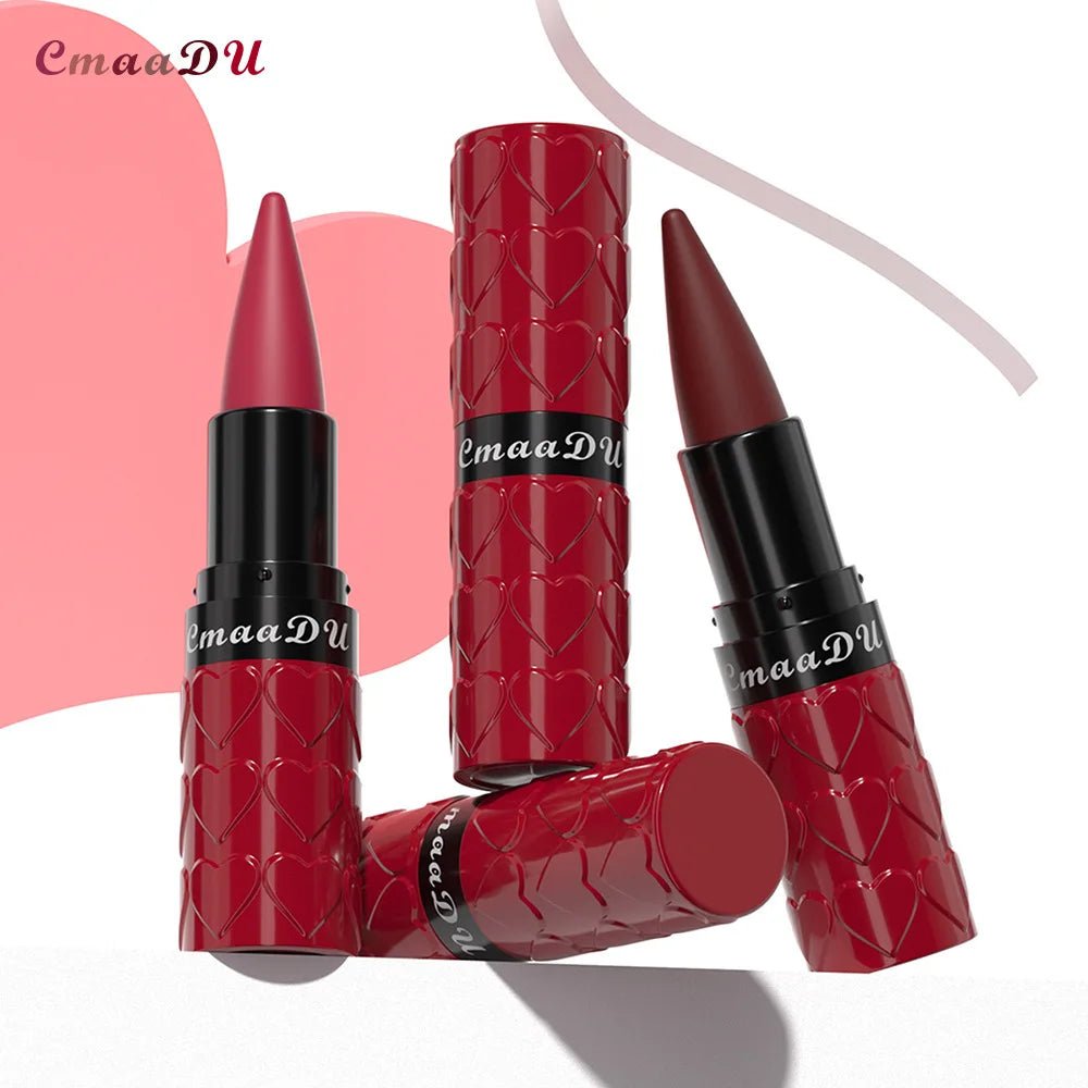 Velvet Matte Lipstick Pencil — Waterproof Long - Lasting Beige Red Brown Non - Sticky Lip Liner Gloss - Mzunye