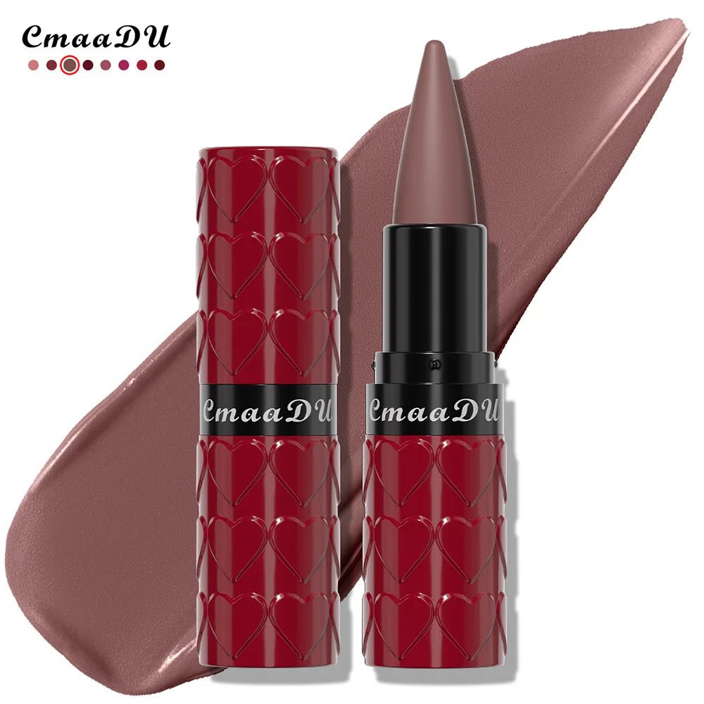 Velvet Matte Lipstick Pencil — Waterproof Long - Lasting Beige Red Brown Non - Sticky Lip Liner Gloss - Mzunye