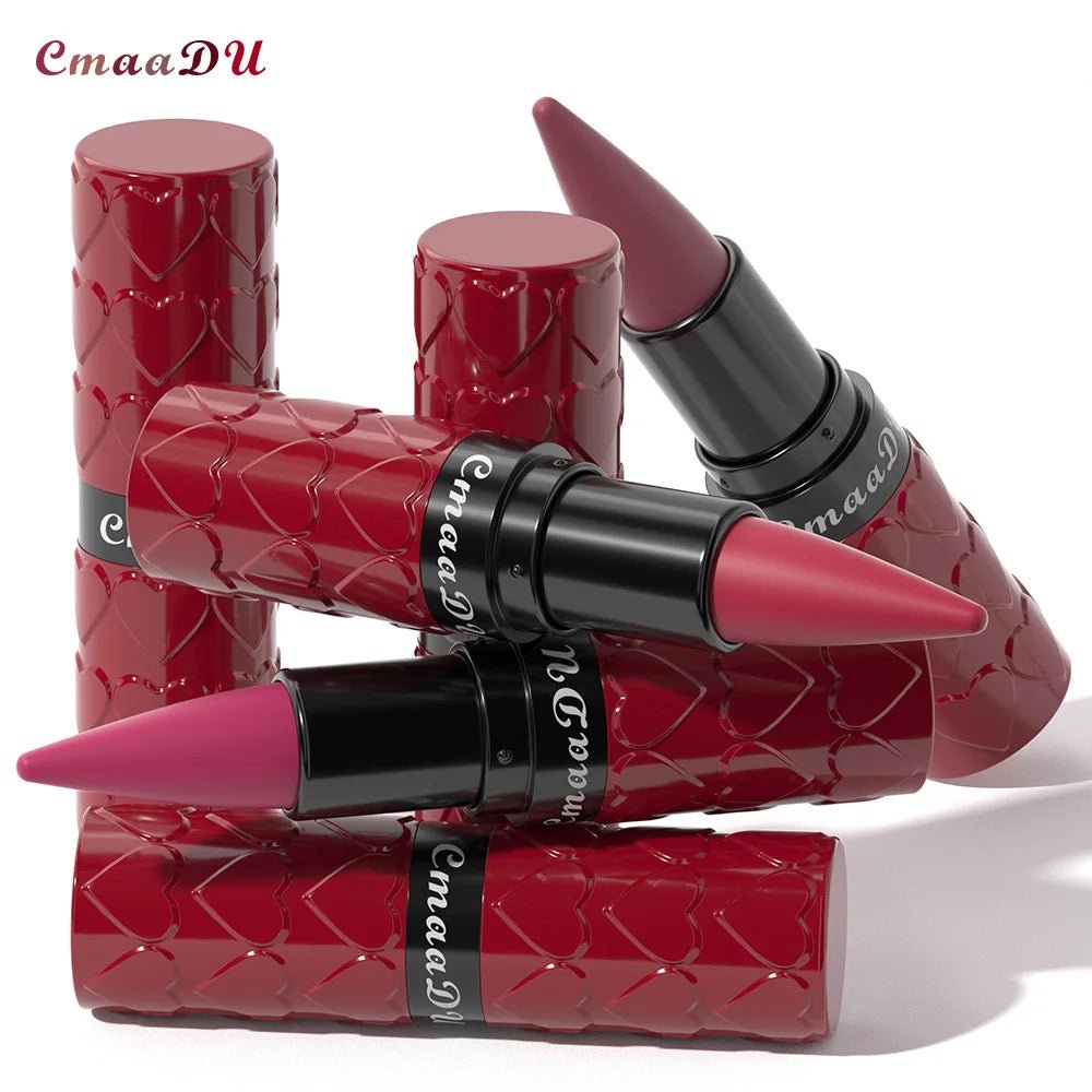 Velvet Matte Lipstick Pencil — Waterproof Long - Lasting Beige Red Brown Non - Sticky Lip Liner Gloss - Mzunye