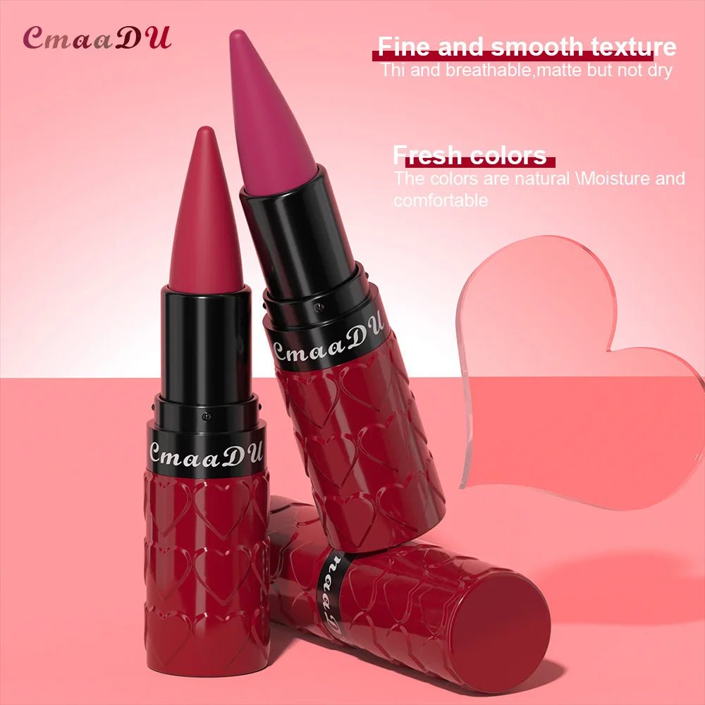 Velvet Matte Lipstick Pencil — Waterproof Long - Lasting Beige Red Brown Non - Sticky Lip Liner Gloss - Mzunye