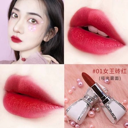 Velvet Matte Lipstick — Waterproof Long - Lasting Pigmented Lip Colour | Red & More | 11 Shades - Mzunye