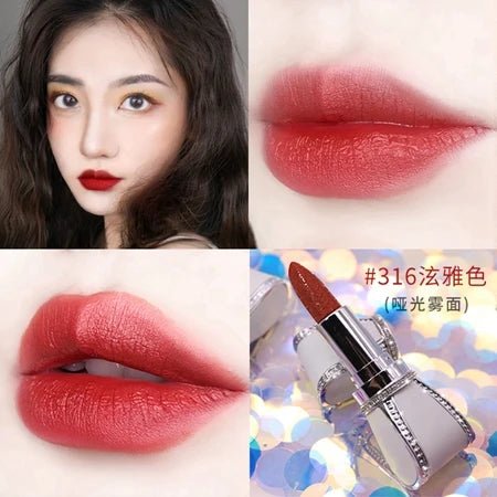Velvet Matte Lipstick — Waterproof Long - Lasting Pigmented Lip Colour | Red & More | 11 Shades - Mzunye