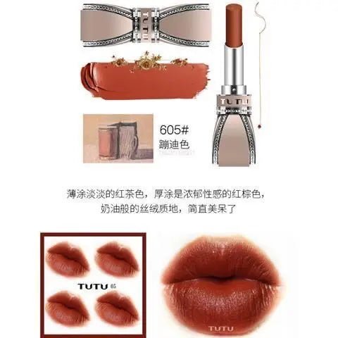 Velvet Matte Lipstick — Waterproof Long - Lasting Pigmented Lip Colour | Red & More | 11 Shades - Mzunye