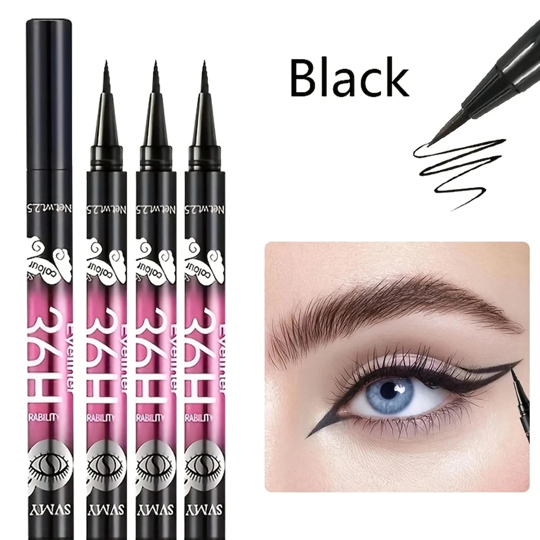 Waterproof Black Eyeliner Pencil Set — Smudge - Proof, Long - Lasting, Beginner - Friendly - Mzunye