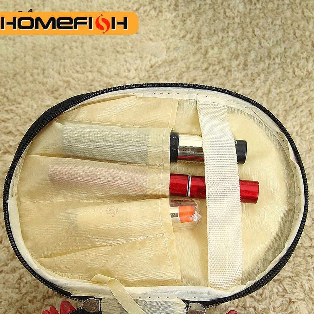 Waterproof Cylinder Travel Organizer Bag — Compressible Toiletries & Makeup Storage - Mzunye