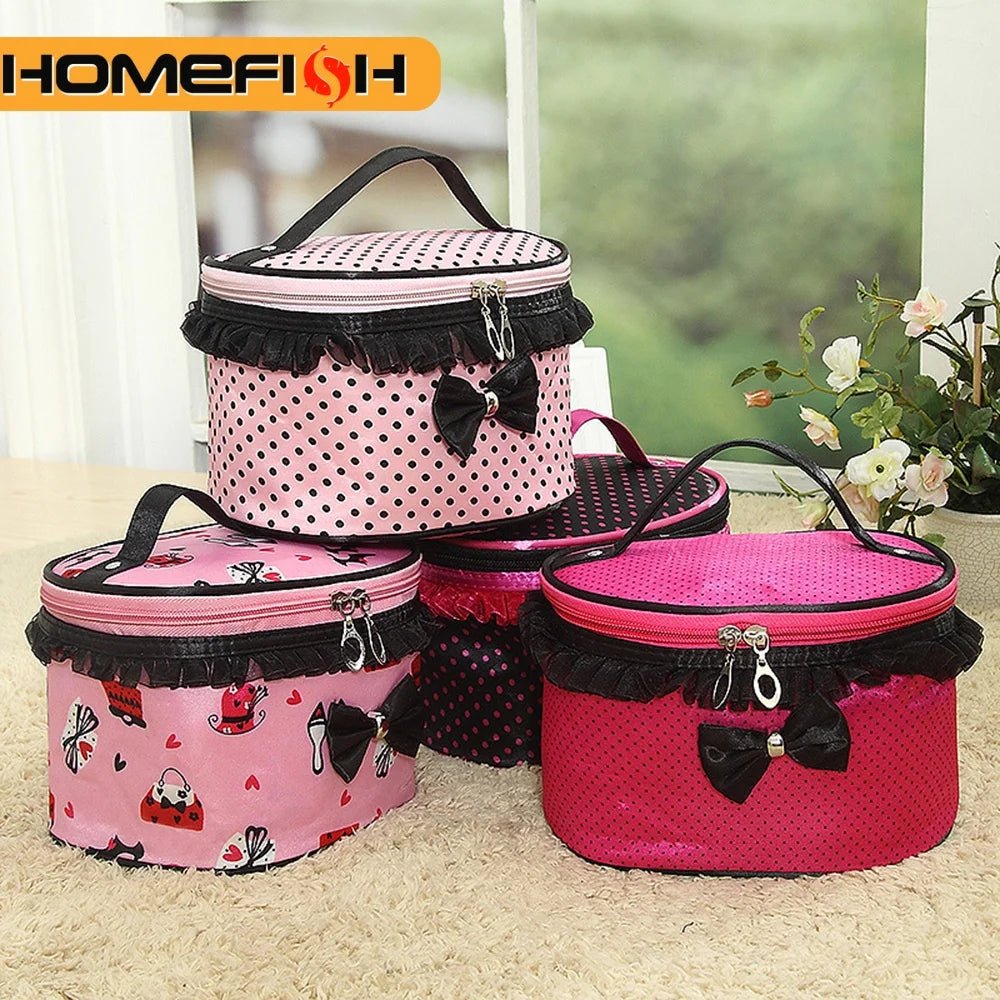 Waterproof Cylinder Travel Organizer Bag — Compressible Toiletries & Makeup Storage - Mzunye