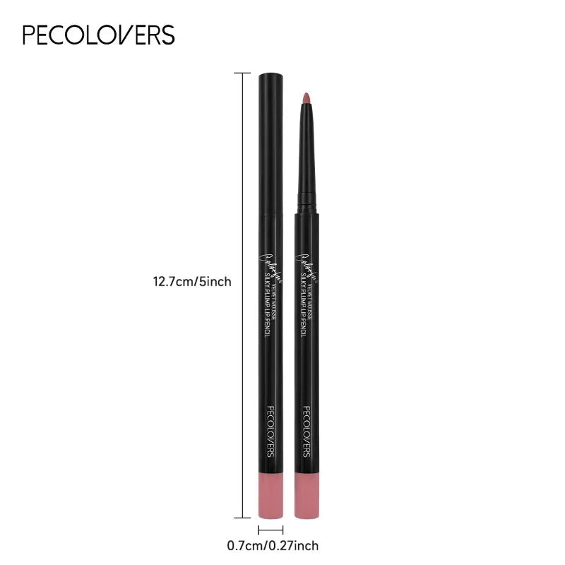 Waterproof Matte Lip Liner Pencil — Long - Lasting Contour Tint Lipstick in 12 Colors - Mzunye