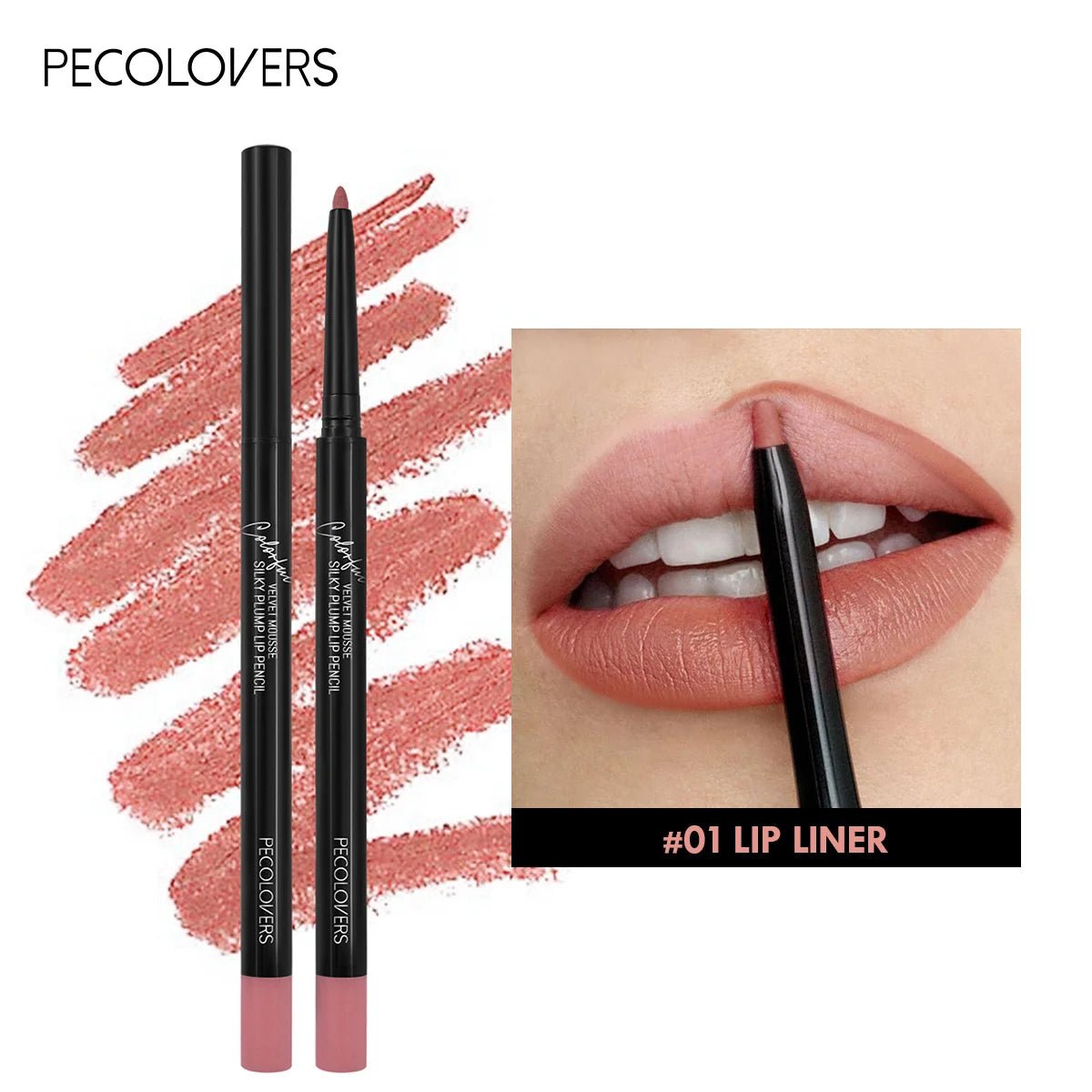Waterproof Matte Lip Liner Pencil — Long - Lasting Contour Tint Lipstick in 12 Colors - Mzunye