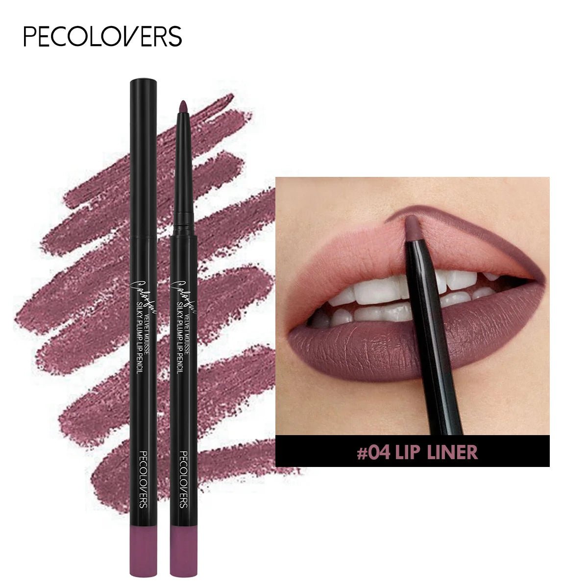 Waterproof Matte Lip Liner Pencil — Long - Lasting Contour Tint Lipstick in 12 Colors - Mzunye