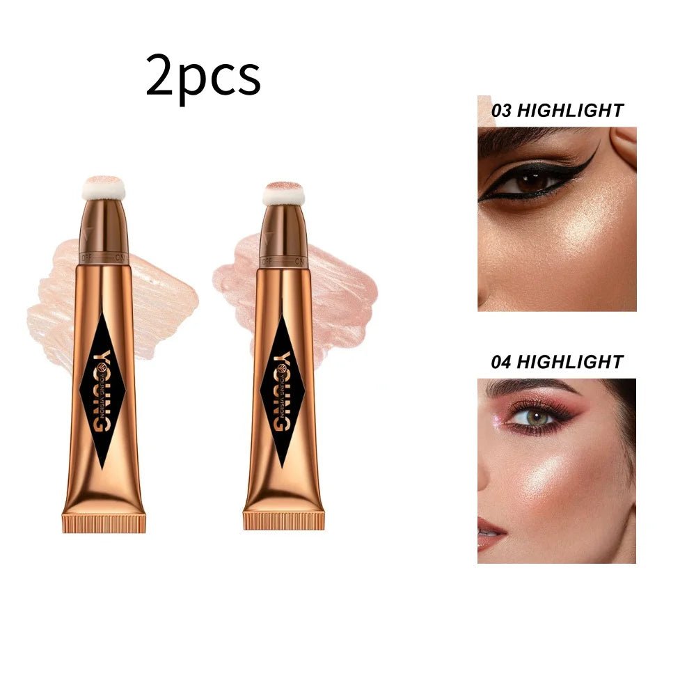 YOUNG VISION Air Cushion Blush — Powder Blusher High Gloss Stick Liquid Rouge in 6 Colors - Mzunye