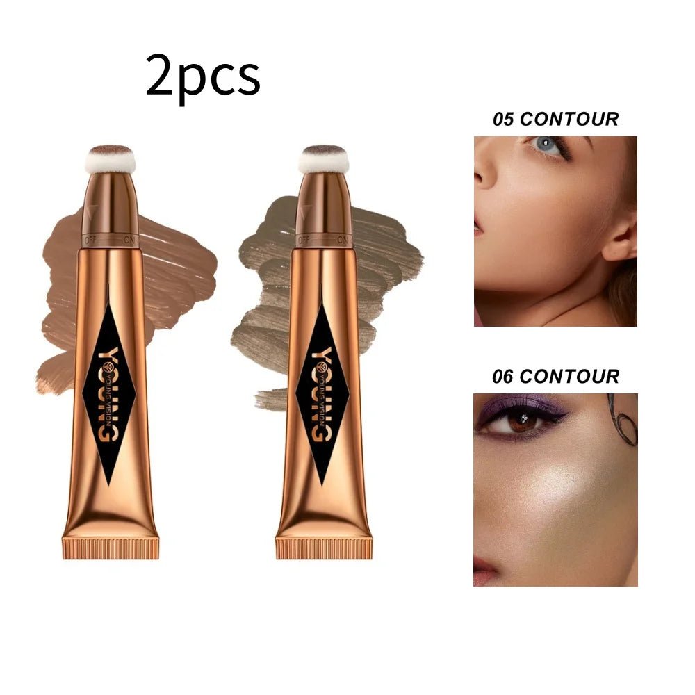 YOUNG VISION Air Cushion Blush — Powder Blusher High Gloss Stick Liquid Rouge in 6 Colors - Mzunye